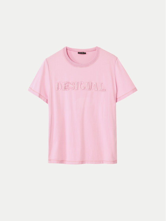 Desigual Desigual Тишърт Brandy 24WWTK24 Розов Regular Fit