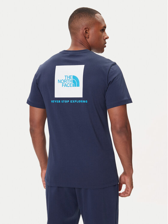 The North Face The North Face T-Shirt Redbox NF0A87NP Granatowy Regular Fit