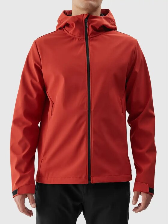 4F 4F Kurtka softshell 4FWAW24TSOFM283-61S Czerwony Regular Fit