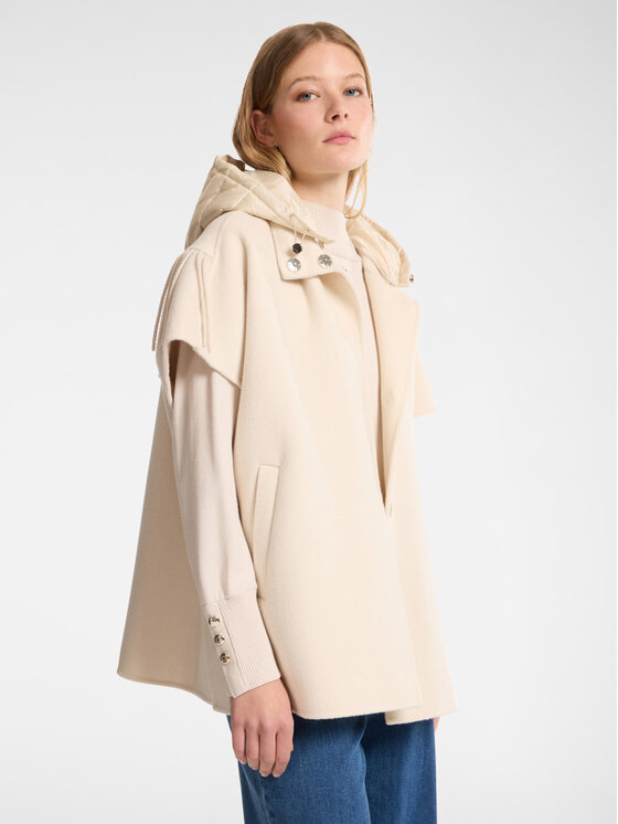 Elena Mirò Elena Mirò Płaszcz 8079E000160N002 Biały Over Fit