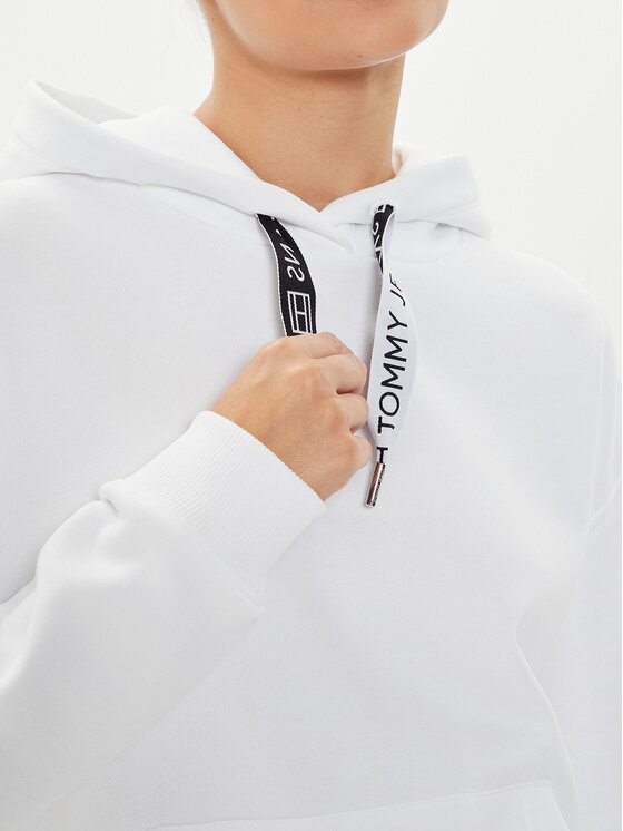 Tommy Jeans Tommy Jeans Majica dugih rukava Logo Drawcord DW0DW17794 Bijela Boxy Fit
