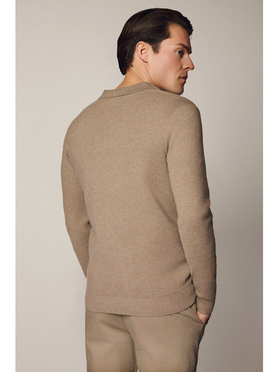 Lancerto Lancerto Kardigan Bertil SW073125000003 Beżowy Slim Fit