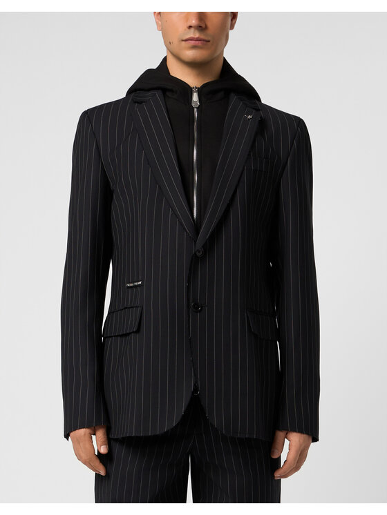PHILIPP PLEIN PHILIPP PLEIN Marynarka 31280 Czarny Regular Fit