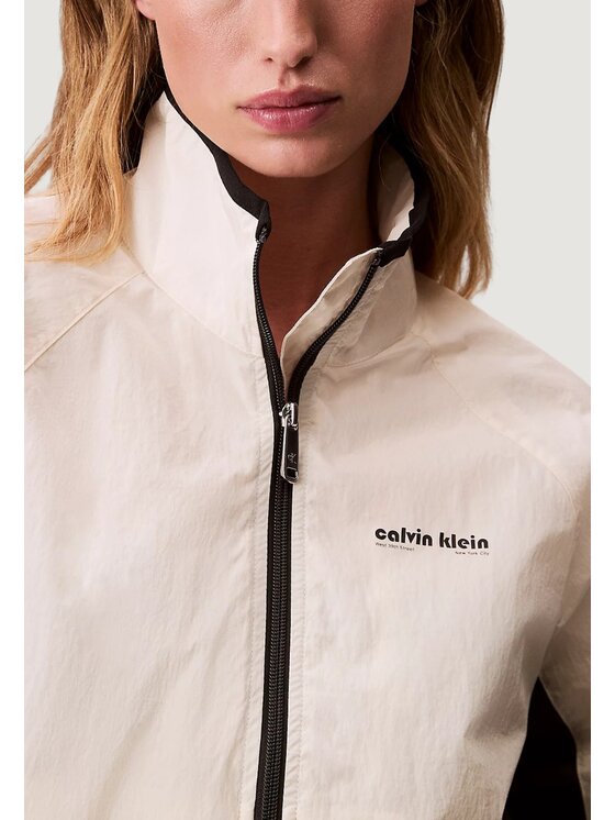 Calvin Klein Jeans Calvin Klein Jeans Giacca di transizione RETRO TRACK JACKET Bianco Casual Fit