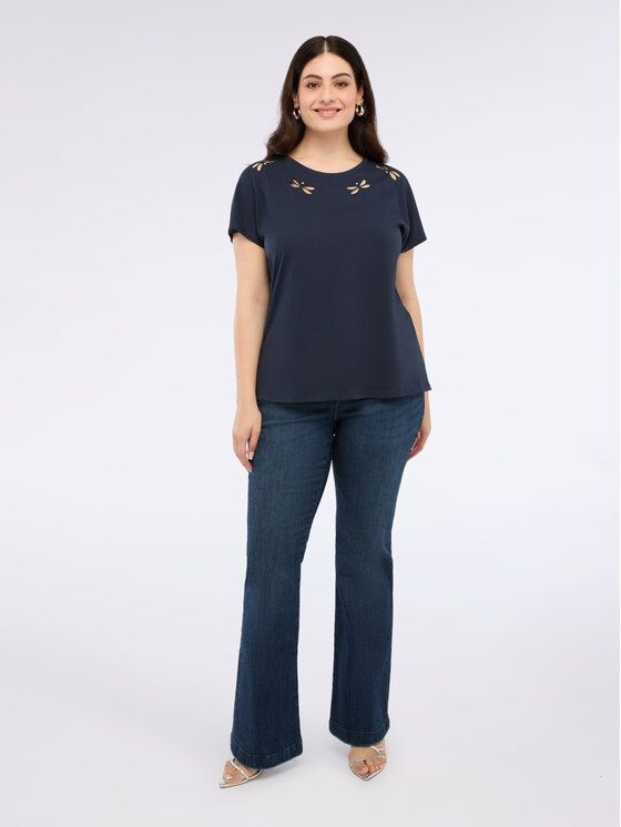 Fiorella Rubino Fiorella Rubino T-shirt G00CL008720N034 Blu Regular Fit