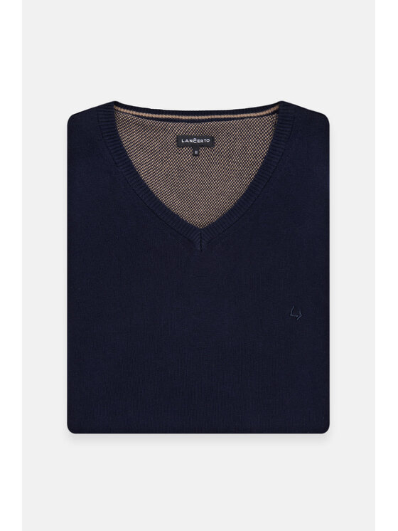 Lancerto Lancerto Sweter Lenny SW073223000029 Granatowy Regular Fit