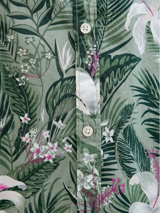 Jack & Jones Jack & Jones Košeľa Hawaii 12269137 Zelená Comfort Fit