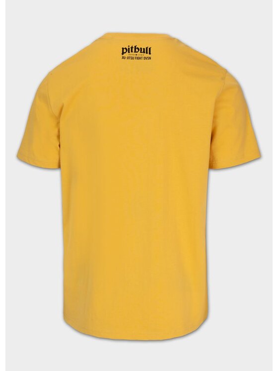PITBULL PITBULL T-Shirt TECHNIQUE OVER STRENGHT Żółty Regular Fit