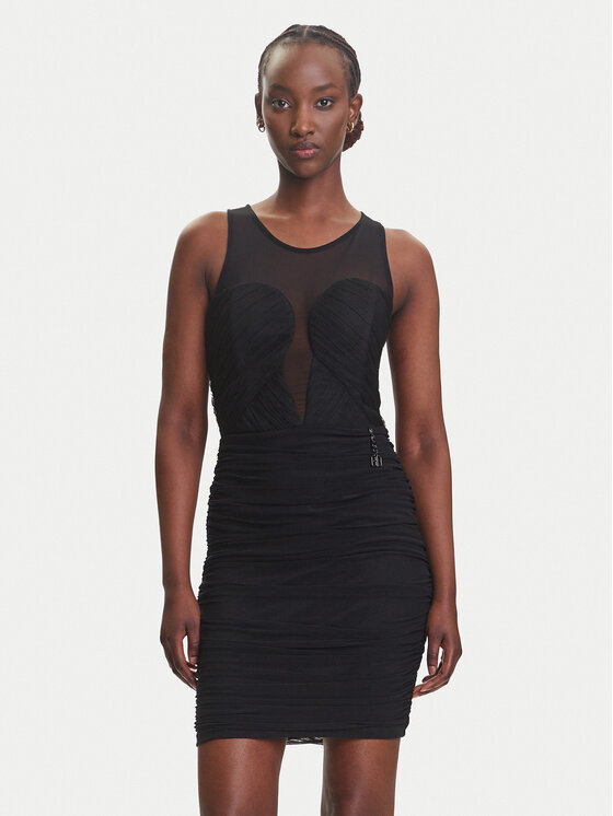 Fracomina Fracomina Cocktail obleka FQ23WD1005W52901 Črna Slim Fit