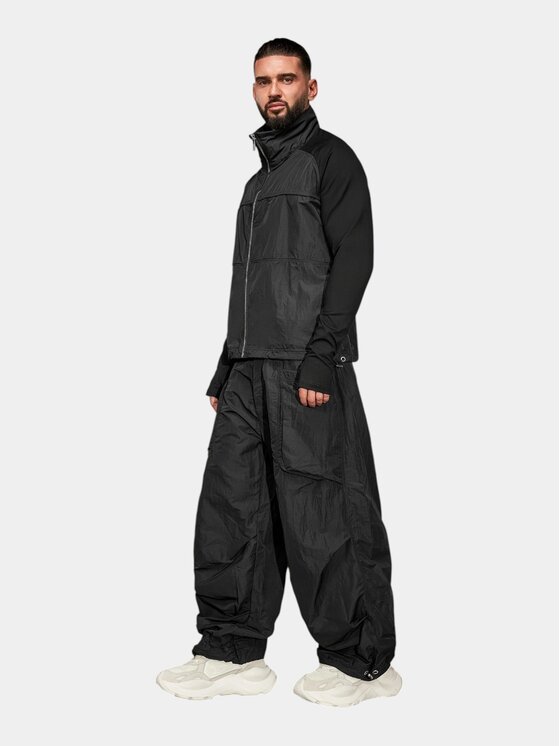 MADE BY SOCIETY MADE BY SOCIETY Kurtka anorak FLOW - H17734 Czarny Basic Fit