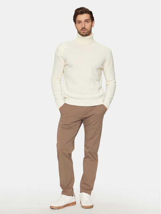 Sisley Sisley Rollkragenpullover 1244S200I Écru Regular Fit