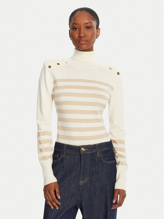 LOLA CASADEMUNT LOLA CASADEMUNT Rollkragenpullover LF2511008 Écru Regular Fit