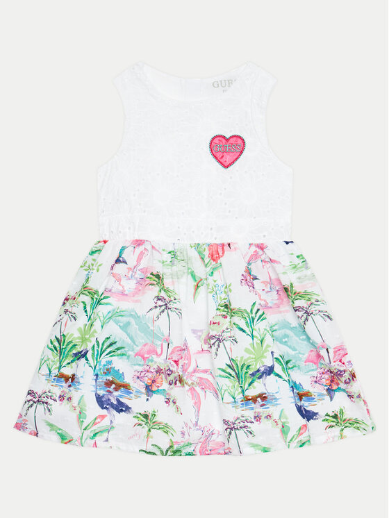 Guess Guess Kleid für den Alltag A4GK14 WG5N0 Weiß Regular Fit