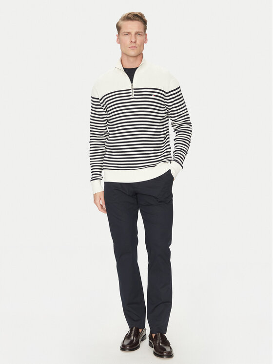 Tommy Hilfiger Tommy Hilfiger Sweter MW0MW38601 Écru Regular Fit