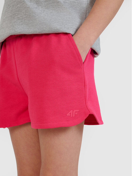 4F 4F Szorty sportowe BASIC+ Różowy Regular Fit