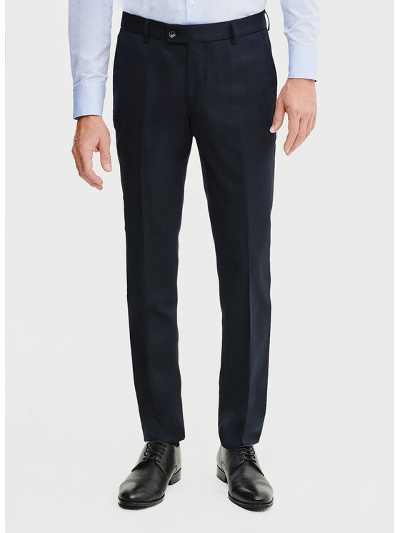 Pako Lorente Pako Lorente Spodnie garniturowe P25SP-6G-014 Granatowy Super Slim Fit