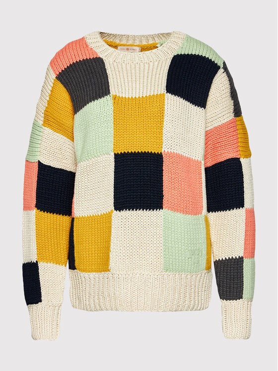 Tory Burch Tory Burch Пуловер Patchwork 84599 Цветен Regular Fit