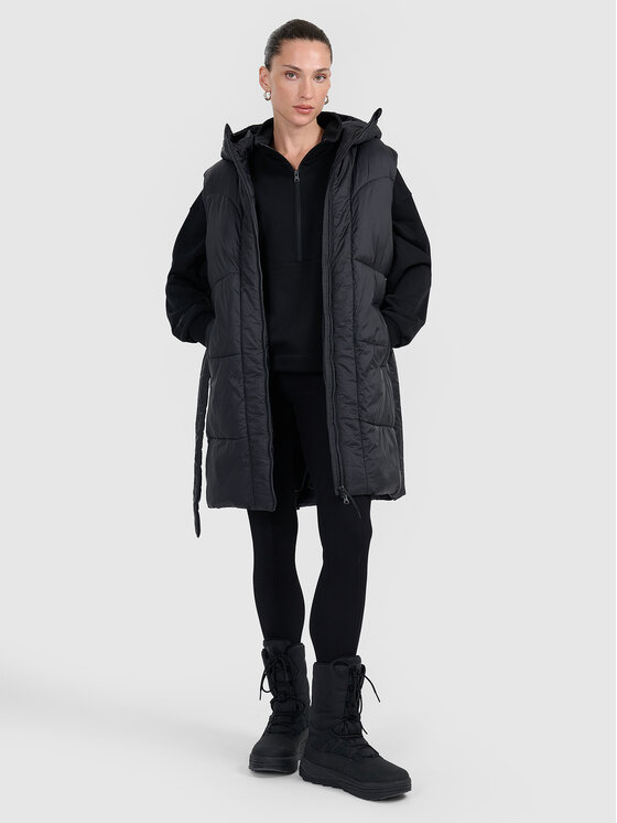 4F 4F Kamizelka APRES SKI Czarny Regular Fit