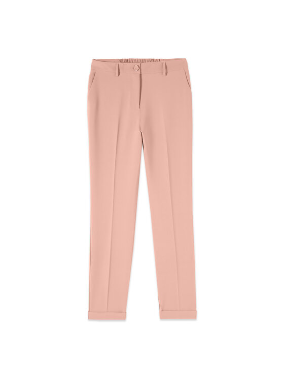 Oltre Oltre Spodnie materiałowe P04ER009410N0A6 Różowy Regular Fit