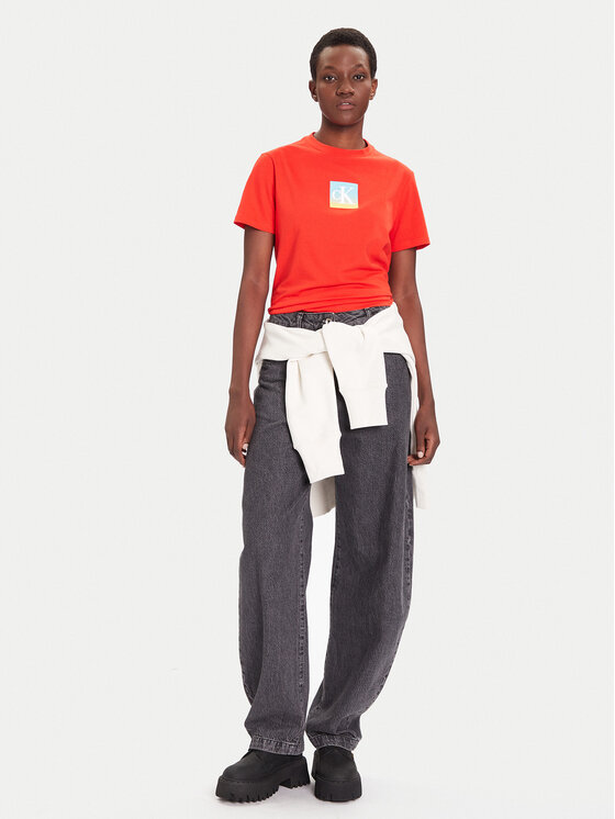 Calvin Klein Jeans Calvin Klein Jeans T-Shirt Classic Monogram LV047D874G Rot Relaxed Fit