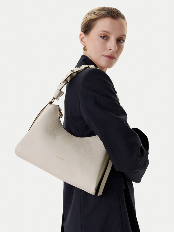Coccinelle Coccinelle Handtasche M50 Bohema Grana Double E1 M50 13 03 01 Écru