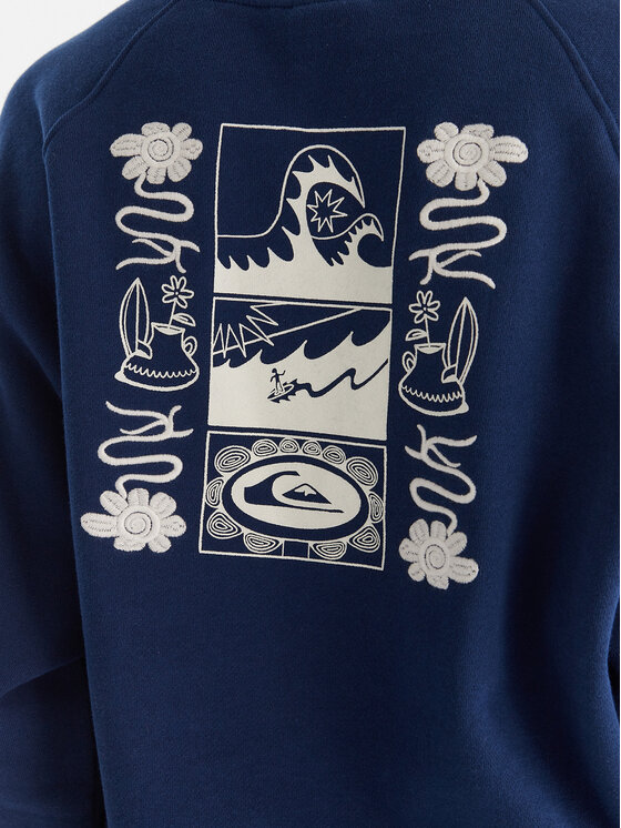 Quiksilver Quiksilver Jopa Graphic Crew EQWFT03198 Mornarsko modra Regular Fit