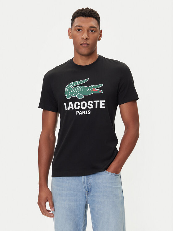 Lacoste Lacoste Marškinėliai TH5634 Juoda Regular Fit