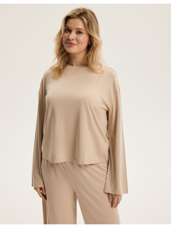 Esotiq Esotiq Bluzka 43913 Żółty Regular Fit