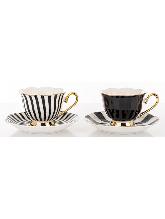 MIAhome MIAhome Komplet filiżanek ze spodkami w pudełku 90 ml BETTY ESPRESSO Czarny