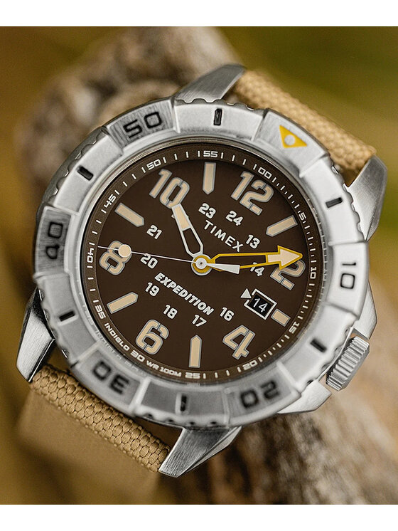 Timex Timex Zegarek TW2V62400 Beżowy
