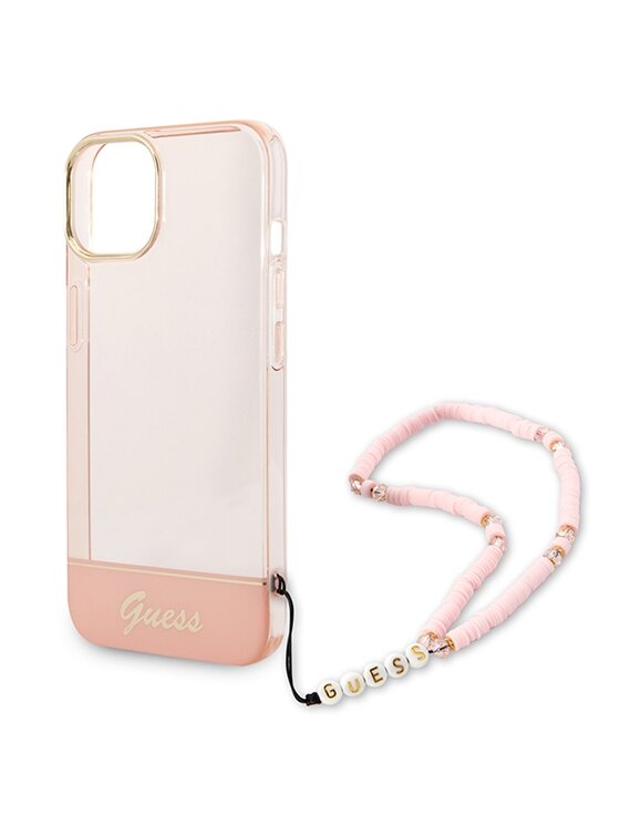 Guess Guess Etui na telefon Pearl Różowe złocenie