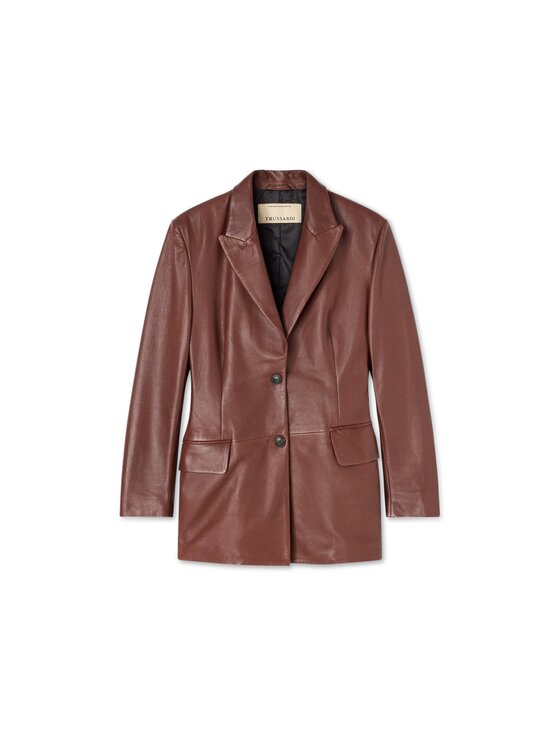 Trussardi Trussardi Giacca di pelle Q005A000435N077 Marrone Regular Fit