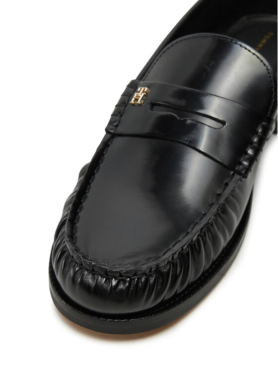 Tommy Hilfiger Tommy Hilfiger Μοκασίνια Loafer Abrasivato Leather FW0FW08617 Μαύρο