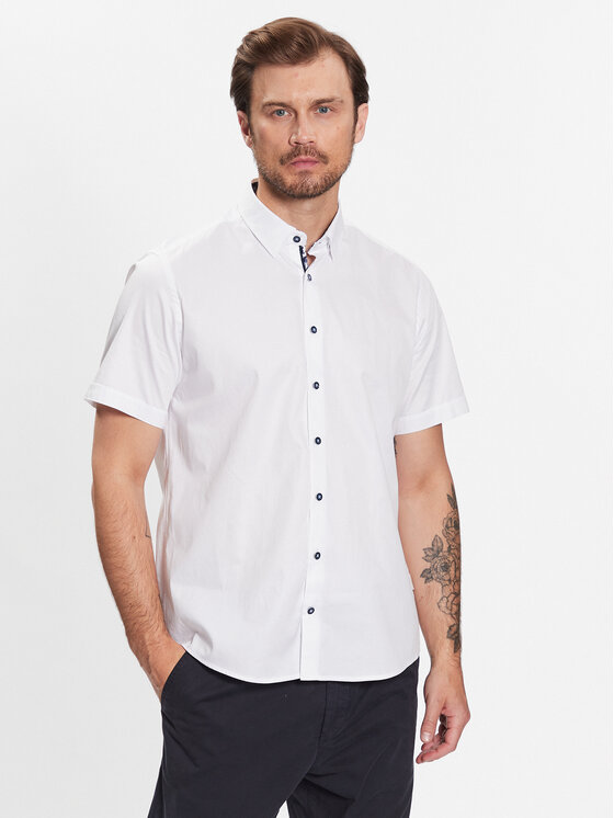 Bugatti Bugatti Риза 9850 38520 Бял Regular Fit