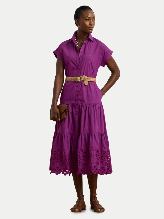 LAUREN RALPH LAUREN LAUREN RALPH LAUREN Rochie tip cămașă 200970821001 Violet Regular Fit