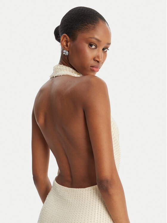 Bardot Bardot Abendkleid Nola 59814DB2 Beige Slim Fit