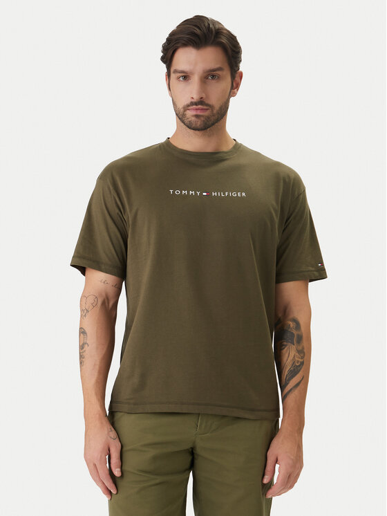Tommy Hilfiger Tommy Hilfiger T-Shirt UM0UM03643 Khakifarben Regular Fit