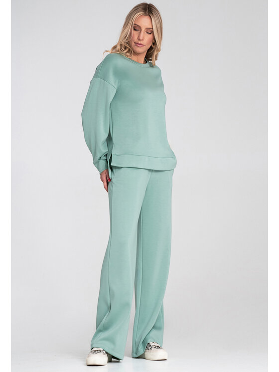 FIGL FIGL Bluza M1203 Zielony Regular Fit