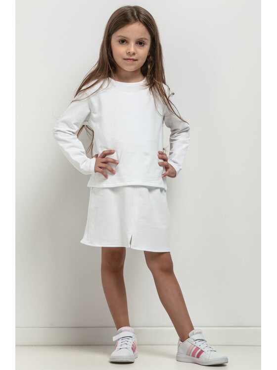 Tessita Tessita Bluza MMD41 Biały Basic Fit