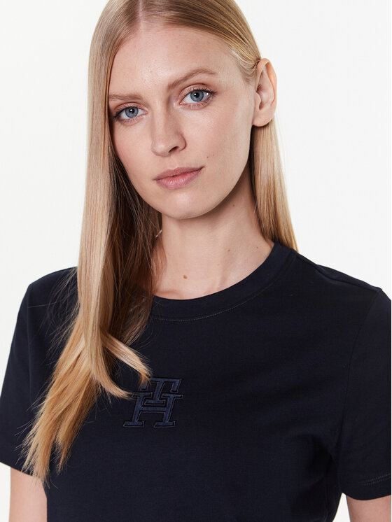 Tommy Hilfiger Tommy Hilfiger T-särk Applique WW0WW37184 Tumesinine Regular Fit