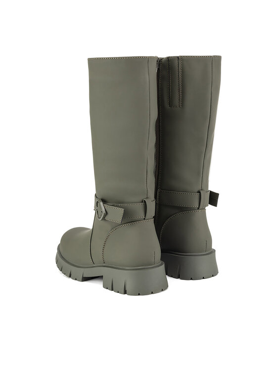 DeeZee DeeZee Kozačky ve vojenském stylu CS5907-18 Khaki