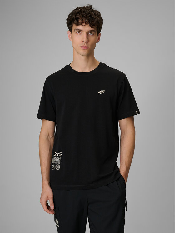 4F 4F T-Shirt NATURE’S TRAIL Czarny Regular Fit