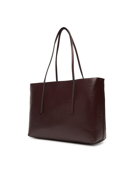 Calvin Klein Calvin Klein Torebka Emblem Aop Tote W/ Pouch LV04F3266G Bordowy