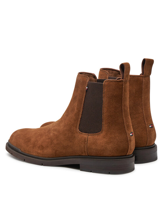 Tommy Hilfiger Tommy Hilfiger Chelsea cipele Flexible Hilfiger Suede Chelsea FM0FM05102 Smeđa