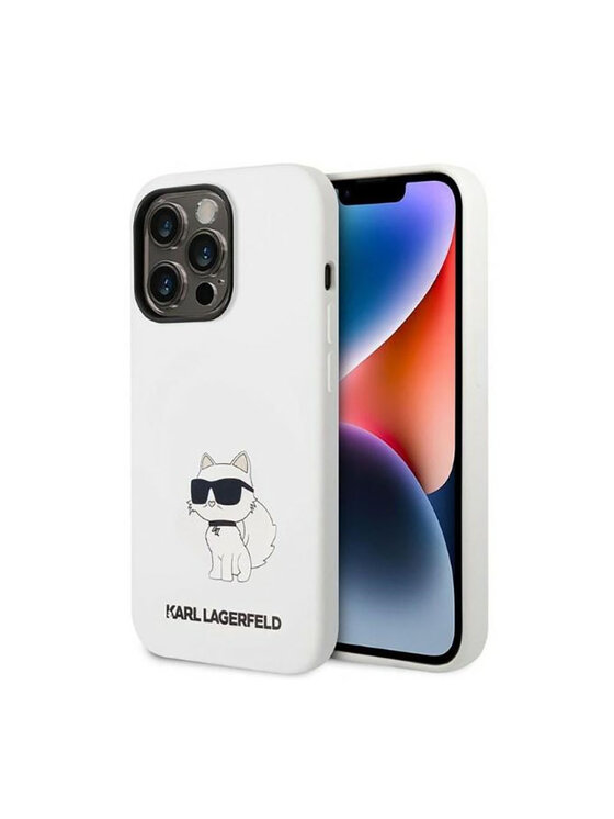Etui na telefon KARL LAGERFELD, Białe, Silicone NFT Choupette