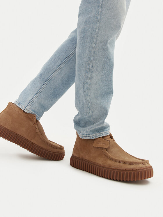 Clarks Clarks Gležnjarji Torhill Hi 26173663 Rjava