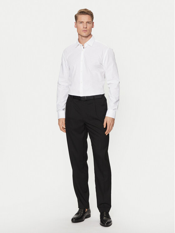 HUGO HUGO Риза Koey 50534124 Бял Slim Fit
