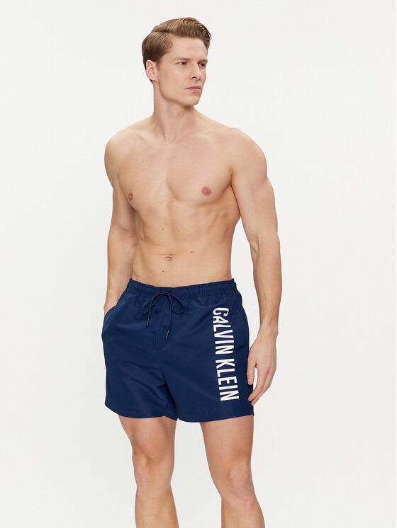 Calvin Klein Swimwear Calvin Klein Swimwear Pantaloni scurți pentru înot KM0KM01004 Bleumarin Regular Fit