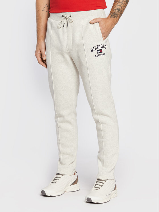Tommy Hilfiger pantaloni neonato slim in cotone beige