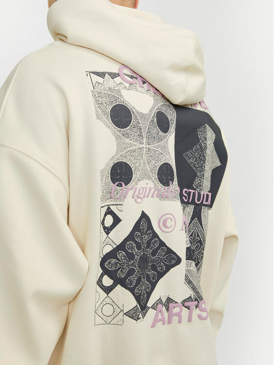 Jack&Jones Jack&Jones Суитшърт Noho 12263036 Екрю Oversize